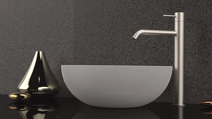 waschtischarmatur edelstahl gebürstet