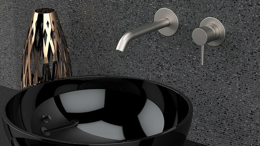 wandarmaturen edelstahl gebürstet