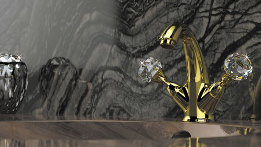 design waschtischarmatur gold